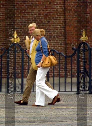 Den Haag 5 september 2003
Prins Willem Alexander en zwangere Prinses Maxima,  bij huis ten bosch