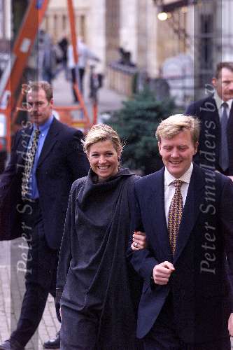 Den Haag  5 december 2001
Prins Willem Alexander en Maxima bezoeken de Staten Generaal.