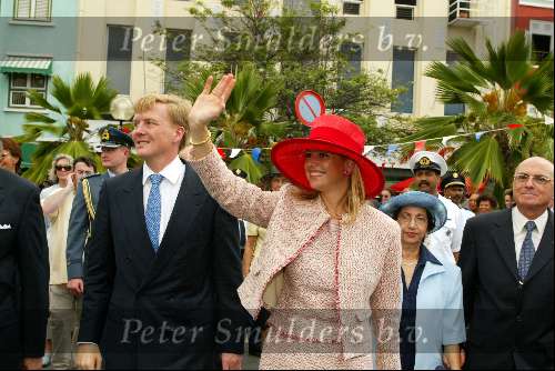 Curacao 7 mei 2002
Prins Willem Alexander en Maxima bezoeken Curacao