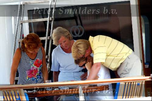 Porto Ercole 7 augustus 2003
Prinses Maxima  en Prins Willem Alexander op de Jumbo VI