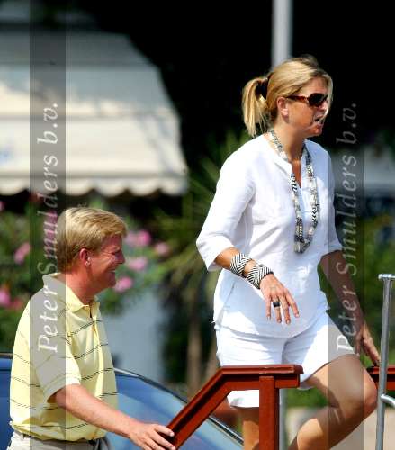 Porto Ercole 7 augustus 2003
Prinses Maxima  en Prins Willem Alexander op de Jumbo VI