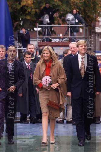 Groningen 7 november 2001
Prins Willem Alexander en Maxima bezoeken de provincie
Groningen.