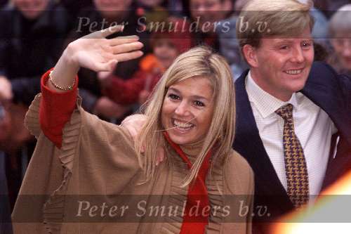 Groningen 7 november 2001
Prins Willem Alexander en Maxima bezoeken de provincie
Groningen.