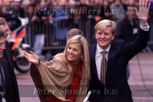 Groningen 7 november 2001
Prins Willem Alexander en Maxima bezoeken de provincie
Groningen.