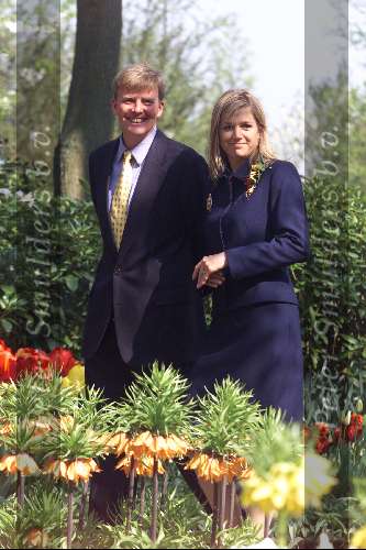 Lisse 9 mei 2001
Maxima en Prins Willem Alexander bezoeken de Keukehof.