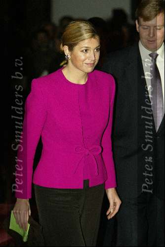 Den Haag 11 december 2002
Prinses Maxima en Prins Willem Alexander bij uitreiking van de Prins Claus prijzen