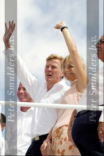 Curacao 12 augustus 2002
Prins Willem Alexander en Prinses Maxima op Curacao