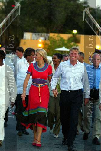 Curacao 12 augustus 2002
Prins Willem Alexander en Prinses Maxima op Curacao