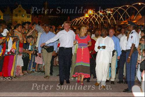 Curacao 12 augustus 2002
Prins Willem Alexander en Prinses Maxima op Curacao