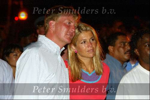 Curacao 12 augustus 2002
Prins Willem Alexander en Prinses Maxima op Curacao