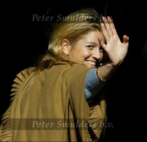 Amsterdam 14 mei 2003
Maxima bij aankomst op paleis de dam