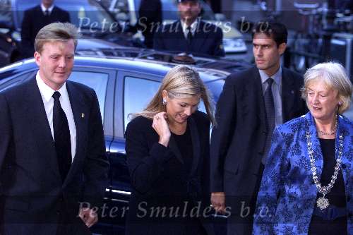 Utrecht 15 september 2001
Prins Willem Alexander en Maxima bezoeken herdenkings dienst voor slachtoffers New York in de Dom in Utrecht.