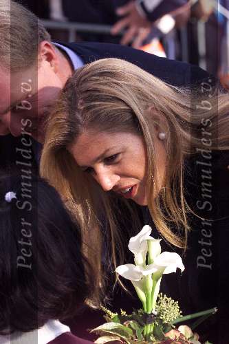 Rotterdam 15 Oktober 2001
Maxima en Prins Willem Alexander bezoeken Rotterdam