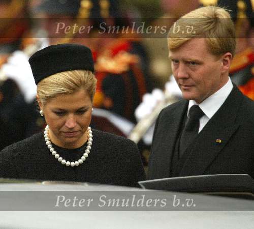 Delft 15 oktober 2002
Begrafenis Prins Claus.
Prins Willem Alexander en Prinses  Maxima