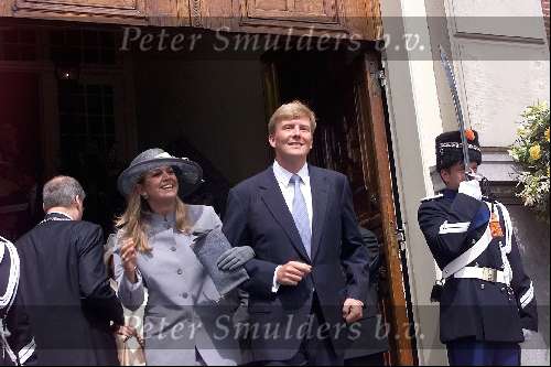 Den Haag 17 mei 2001
Trouwen Prins Constantijn en Prinses Laurentien Brinkhorst. Prins Willem Alexander en Maxima