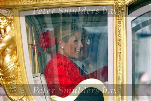 Den Haag 17 september 2002
Prinsjesdag  Prinses Maxima met  Prins Friso in de Gouden Koets