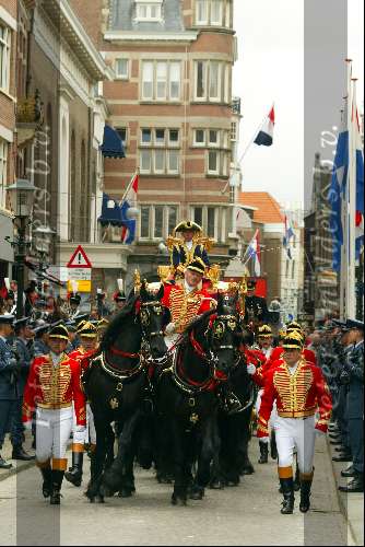 Den Haag 17 september 2002
De Koets bij Prinsjesdag met  Prins Willem Alexander en Prinses Maxima