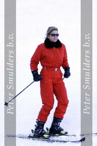 Zurs 17 februari 2001
Maxima tijdens haar wintersportvakantie