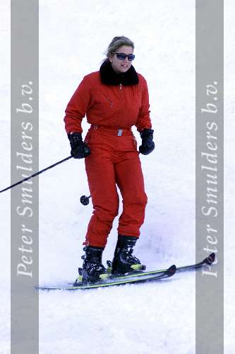 Zurs 17 februari 2001
Maxima tijdens haar wintersportvakantie