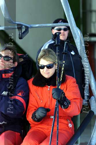 Zurs 17 februari 2001
Maxima op de skies tijdens haar wintersportvakantie