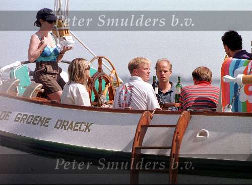 Muiden 18 juni 2000
Prins Willem Alexander en Maxima varen op de groene Draeck