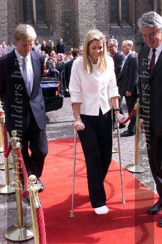 Den Haag 22 juni 2001
Prins Willem Alexander en Maxima bezoeken de ministerraad op het binnenhof.
Wim Kok en zijn vrouw Rita Kok ontvangen hen.