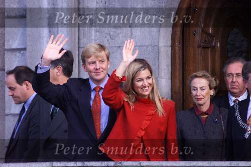 Maastricht 21 Oktober 2001
Prins Willem Alexander en Maxima  bezoeken Limburg.