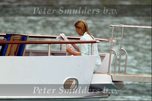 Porte Ercole 23 juli 2002
Prinses Maxima aan boord van  de Jumbo VI