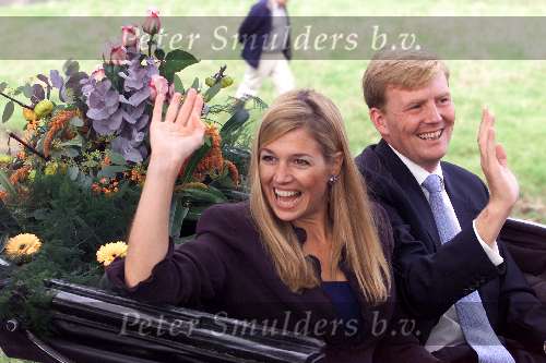 Utrecht 26 septmber 2001
Prins Willem Alexander en Maxima bezoeken de provincie Utrecht. Hier op de fiets