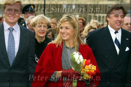 Leeuwarden 27 januari 2003
Prinses Maxima bezoekt samen met Prins Willem Alexander het Fries Historisch en letterkunding Centrum.
Ed Nijpels als commissaris v d Koningin van Friesland