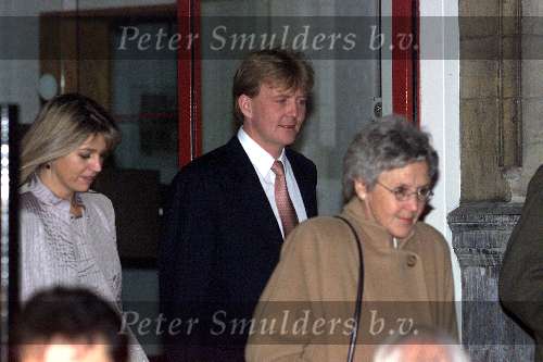 Amsterdam 31 januari 2001
Koningin Beatrix 63 jaar Maxima en Prins Willem Alexander. Eerste maal Maxima publiekelijk aanwezig