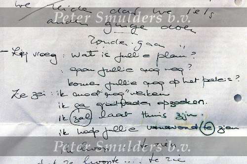 Amsterdam 7 december 2000
Handschrift Maxima cursus Nederlands