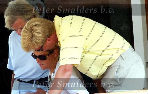 Porto Ercole 6 augustus 2003
Prinses Maxima  en Prins Willem Alexander op de Jumbo VI