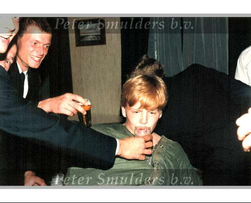 Prins Willem Alexander tijdens zijn ontgroening
op 18 jarige leeftijd