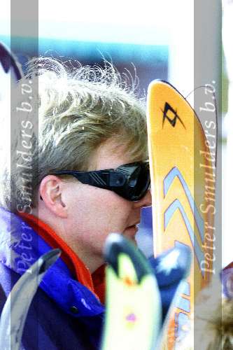 Zurs 17 februari 2001
Prins Willem Alexander tijdens zijn wintersportvakantie