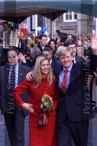 Maastricht 21 Oktober 2001
Prins Willem Alexander en Maxima  bezoeken Limburg.