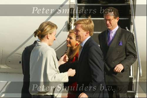 Charleroi 28 maart 2002
Prinses Maxima en Prins Willem Alexander op bezoek bij Prins Philip en prinses Mathilde