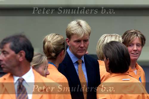 Den Haag 4 oktober 2000
Huldiging van de medaillewinnars  Olympische spelen door Koningin Beatrix en Prins Willem Alexander.