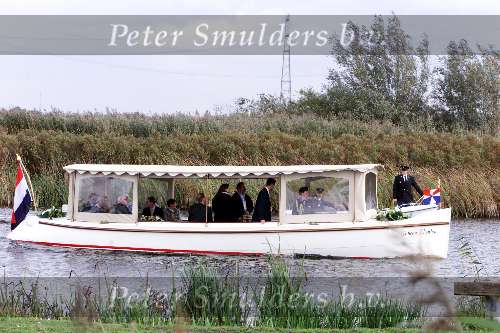 Zuid Holland 8 oktober 2001
Prins Willem Alexander en Maxima bezoeken de provincie Zuid Holland.   Antieke boot