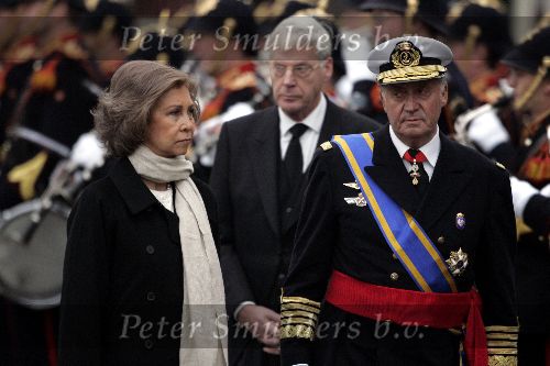 Delft 11 december 2004
Begrafenis Prins Bernhard in Delft.
PrinsJuan Carlos Spanje met zijn vrouw Prinses Koningin Sofia