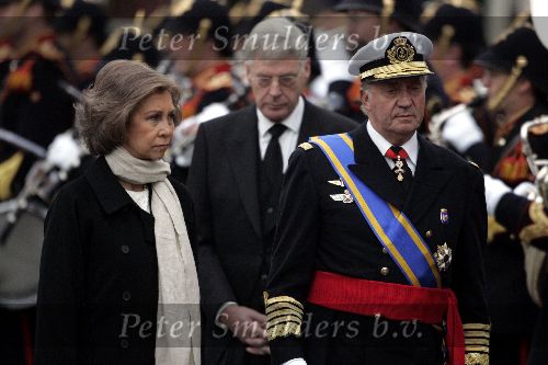 Delft 11 december 2004
Begrafenis Prins Bernhard in Delft.
Koning Juan Carlos Spanje met vrouw