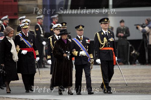 Delft 11 december 2004
Begrafenis Prins Bernhard in Delft.
Koning Juan Carlos met zijn vrouw Koningin Sofia van Spanje
