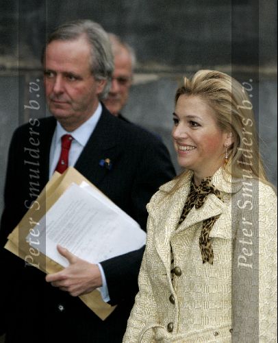 Amsterdam 1 november 2004 
Prins Claus prijzen in het paleis op de dam. 
Prinses Maxima en Prins Willem Alexander