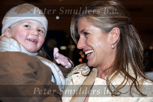 Scheveningen 13 december 2004
Society lunch Holland casino.
Silvie Schmeitz met dochter Beau