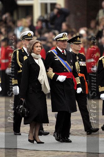 Delft 11 december 2004
Begrafenis Prins Bernhard in Delft.
Koning Juan Carlos met zijn vrouw Koningin Sofia van Spanje