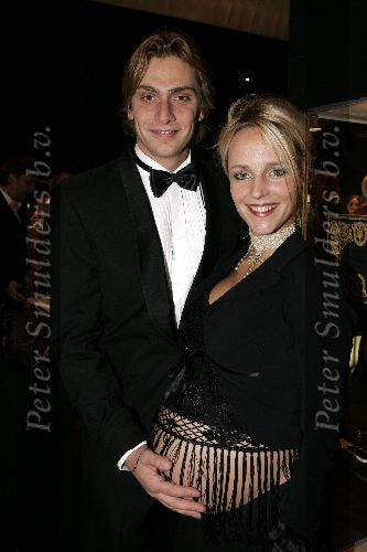 Amsterdam 8 december 2005
VIP avond miljonairs fair in Rai.
Een zwangere Alwien Tulner met haar vriend