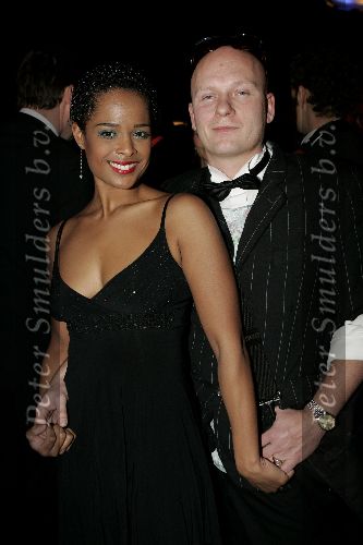 Amsterdam 8 december 2005
VIP avond miljonairs fair in Rai.
Chaira Borderslee met vriend Pim Smit