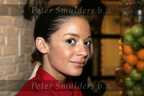 Amsterdam 12 december 2005
Kerstdiner bij de kersentuin met bn ers van Talpa in keuken en bediening.  Fajah Lourens