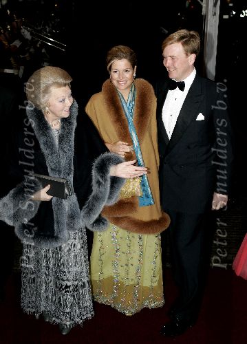 Den Haag 17 november 2005
Regeringsdiner met oa Koningin Beatrix en Prinses Maxima  en Prins Willem Alexander