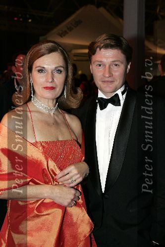 Amsterdam 8 december 2005
VIP avond miljonairs fair in Rai.
Liz Snoyink met een vriend